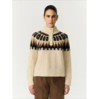 Y.A.S Yasdomina Ls Wool Blend Knit Pullover - Cream - XL