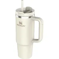 Stanley Quencher H2.O FlowState Tumbler ruostumaton tumbler-pullo ja pilli iso Cream Tonal 1 kpl