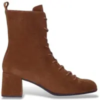 Wonders for woman. H-7004 Brown Charme Leather Ankle Boots (41), 3 to 5 cm, Zip, Casual