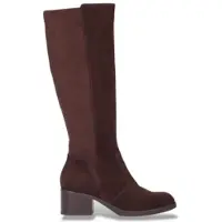 Wonders for woman. G-6260 Charme brown Leather Boots (37), 3 to 5 cm, Suede, Zip, Casual