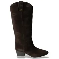 Twinset for woman. 262TGT042 Stivale Tex T.M. In Camoscio (40), Brown, 3 to 5 cm, Zip, Casual