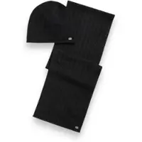 Ralph Lauren for woman. 454P23528003 Black hat and scarf set (OSFA), Casual, Fabric