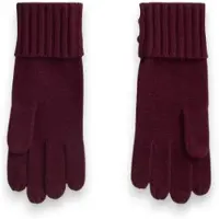 Ralph Lauren for woman. 454P04468004 Knitted gloves with shield buttons maroon (OSFA), Casual, Wool