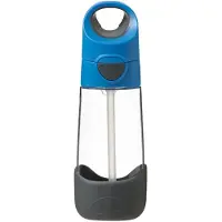 B.Box Bottle with Straw pullo sisältää pillin Blue Gray 1 kpl