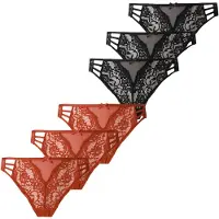 Hunkemoller Stringit 'Belle' ruosteenpunainen / musta