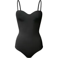 Cfab Muotoileva body 'Push-Up integrierter Bodysuit mit String' musta