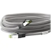 Pro RJ45 (CAT 6A, 500 MHz) patch-kaapeli CAT 8.1 S/FTP -raakakaapelilla, harmaa