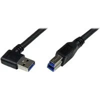 StarTech.com USB 3.2 Gen 1 suorakulmainen USB-A – USB-B -kaapeli, 1 m, musta