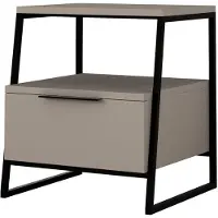 Decortie Paiju taupe/musta yöpöytä