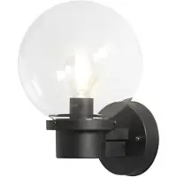 Konstsmide Ulkoseinävalaisin Nemi, himmennettävä, Musta, Synteettinen materiaali, Moderni
