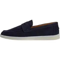 Hackett London for man. HMS200148 Navy blue nubuck Martins Saddle shoes (42), Flat, None, Casual