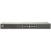 LevelOne FSW-1650, Hallitsematon, Fast Ethernet (10/100), Täysin kaksipuolinen, Telineasennus