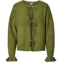 Pieces Pcsally Rev Frill Cardigan Knit Noos Bc - Green - S