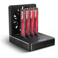 Axagon M.2 NVMe SSD Clone Quadruple -telakointi- ja kloonausasema, USB4-C, musta