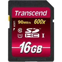 Transcend TS16GSDHC10U1, 16 GB, SDHC, Luokka 10, MLC, 90 MB/s, Class 1 (U1)