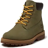 Timberland unisex for kids. TB0A6BKTEP01 Courma Kid green leather boots (21), Flat, Nubuck, Zip, Outdoor, children's fashion