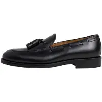 Hackett London for man. HMS200061 Mayfair Crust black leather shoes (43), Flat, None, Casual, Classic