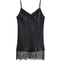 Lindex Camisole In Satin - Black - M
