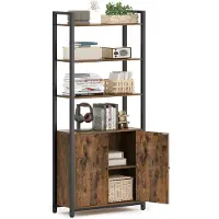Songmics Hylly 24x60x159.5cm., ruskea/musta