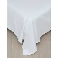 Hoie Fladt Laken Bomuld, Hvid - White - 150X270CM