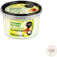 Raw Organic organic shop SHOWER BUTTER GENTLE CLEANSING LIME &amp; WHIPPED AVOCADO 250ml
