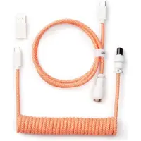 Keychron Custom Coiled Aviator 8K USB-kaapeli (pinkki/oranssi)