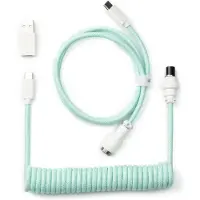 Keychron Coiled Aviator 8K Straight kaapeli näppäimistölle, mintunvihreä