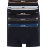 BOSS Bokserishortsit yönsininen / ruskea / beigenharmaa / valkoinen