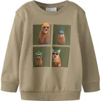 Name it Nmmvoto Ls Nreg Sweat Bru - Khaki green - 110