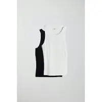Gina Tricot  - 2-pack nova tank - Tank tops - Musta - L - Naiset