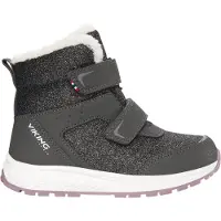 Viking Equip Glitter 2V WP Talvikengät, Charcoal/Dusty Pink, 27