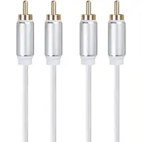 Dacota RCA Stereo M-M 1,5 m, valkoinen