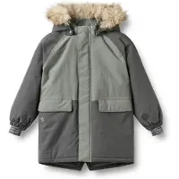 Wheat Mallen Parka-takki Dark Charcoal Dark Charcoal 140 cm Harmaa 140 cm Pojat
