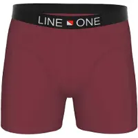 Line One Bokserishortsit 'Herren Boxershorts aus Baumwolle' tummanpunainen