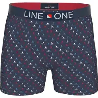 Line One Bokserishortsit 'Herren Boxershort "Digital" bedruckt' laivastonsininen / valkoinen