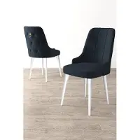 Hobby Hall 2-osainen Newa-ruokatuolisetti, harmaa/valkoinen