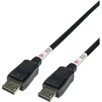 Deltaco DisplayPort 2.1 -näyttökaapeli, 1m, musta