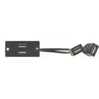 Kramer WU-2AA(B) WALL PLATE INSERT - 2 X USB 2.0 (A/A) (80-021199)