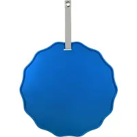 PT Living Memo Board Funky Wave Bright Blue, Incl. 5 White Magnets, Pu Strap - Blue - Ø:51CM