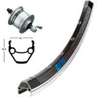 Exal Zx19 Qr Dynamo Shimano Dh3n30 Etupyörä
