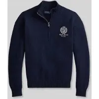 Ralph Lauren for man. 710B18061001 Navy blue Relaxed Fit cotton sweater (M), Casual, Long sleeve