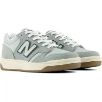 New Balance unisex for kids. PB480V1_KL Green B480 Lace leather sneakers (30), Flat, Laces, Casual, Sport, Multisport, children's fashion