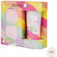 Raw Organic Bubblet Rainbow Body Lotion &amp; Socks Gift Set