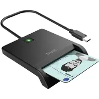 Trust Primo -älykortinlukija, USB-C / USB-A, musta