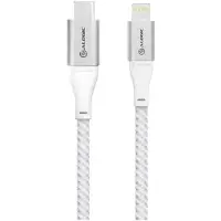 Alogic SUPER Ultra USB-C – Lightning -kaapeli, 1,5 m, hopea