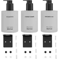 Blomus Kirei lasipullot seinätelineellä 3-pack Valkoinen, kiinnitetään ruuveilla