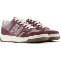New Balance unisex for kids. PB480V1_KL Burgundy B480 Lace Sneakers (32), Flat, Laces, Casual, Maroon, children's fashion