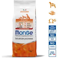 Monge Best For Breeders Dog Natural Superpremium All Breeds kuivaruoka pennuille ankan ja riisin kera, perunat, 15 kg