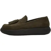 FitFlop for woman. JHS-B77 Iq-Comff Suede Loafers olive green (41), Flat, None, Casual
