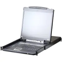 Aten – 8-Port KVM over IP Switch, 19" LCD, USB, PS/2, 1U, black (CL5708IN-ATA-XG)
